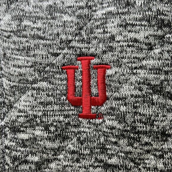 Indiana Hoosiers Gameday Couture Full Zip Quilted Vest Women Size Large Gray EUC - Picture 4 of 12